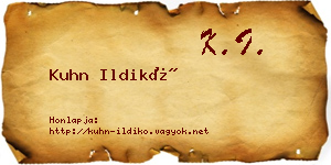 Kuhn Ildikó névjegykártya